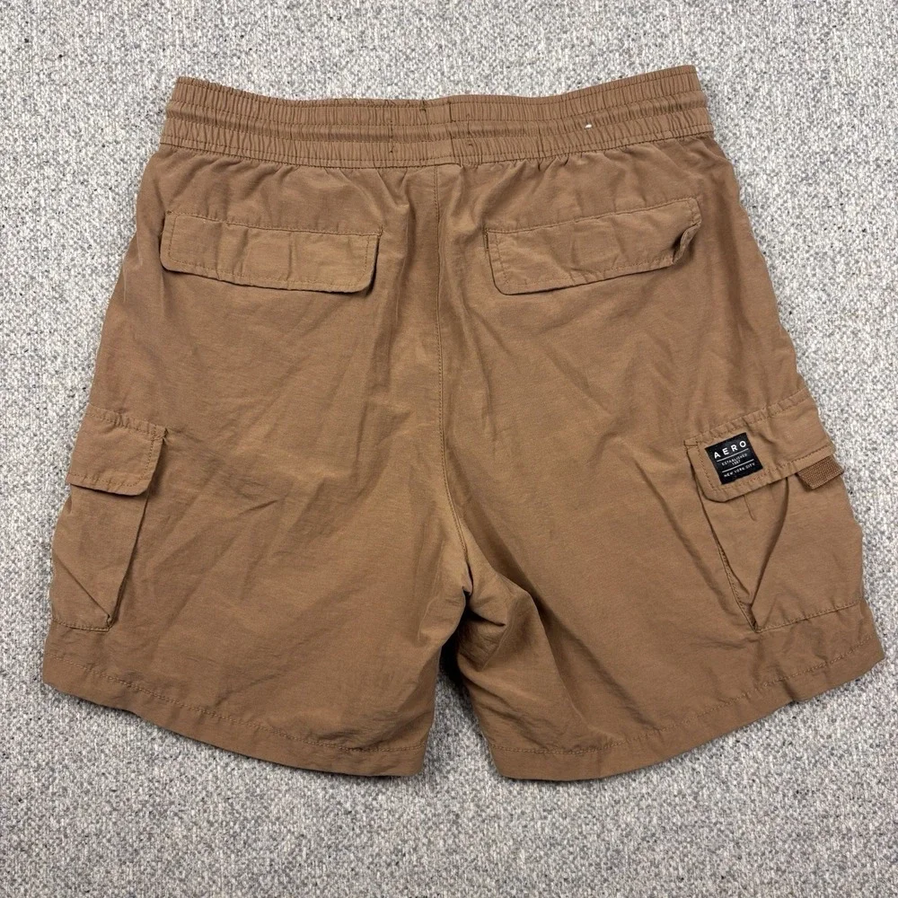 Aeropostale Shorts Mens Small Brown Canvas Cargo Multi Pocket Work Utility - Picture 5 of 8